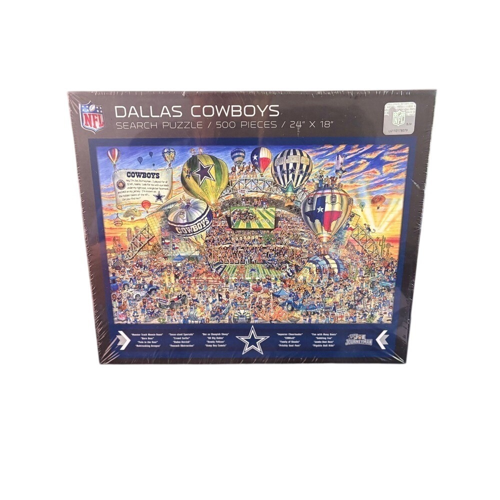 NFL Dallas Cowboys Joe Journeyman Search Puzzle 500 Pieces 24x18‎ New Sealed